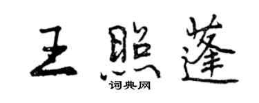 曾慶福王照蓬行書個性簽名怎么寫