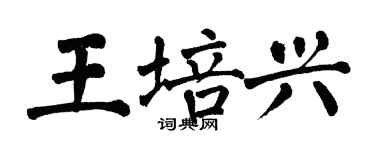 翁闓運王培興楷書個性簽名怎么寫