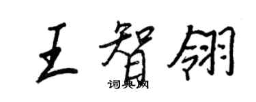 王正良王智翎行書個性簽名怎么寫