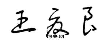 曾慶福王夏良草書個性簽名怎么寫