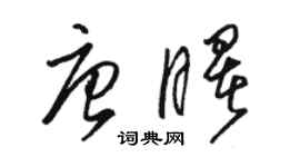 駱恆光唐曙草書個性簽名怎么寫