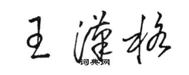 駱恆光王漢格草書個性簽名怎么寫