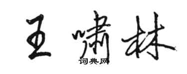 駱恆光王嘯林行書個性簽名怎么寫