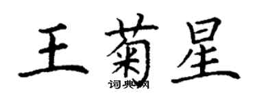 丁謙王菊星楷書個性簽名怎么寫