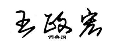 朱錫榮王政宏草書個性簽名怎么寫