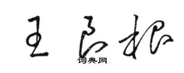 駱恆光王良根草書個性簽名怎么寫