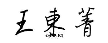 王正良王東菁行書個性簽名怎么寫