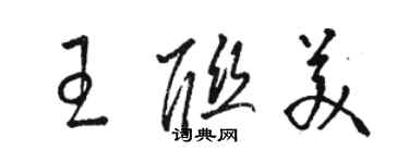 駱恆光王聯美草書個性簽名怎么寫