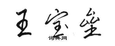 駱恆光王寶壘行書個性簽名怎么寫