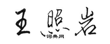 駱恆光王照岩行書個性簽名怎么寫