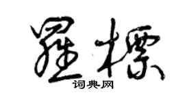 曾慶福羅標草書個性簽名怎么寫