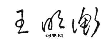 駱恆光王明衡草書個性簽名怎么寫