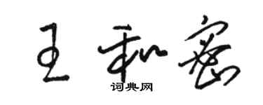 駱恆光王和密草書個性簽名怎么寫