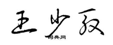 曾慶福王少殷草書個性簽名怎么寫