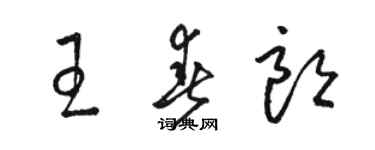 駱恆光王春朗草書個性簽名怎么寫