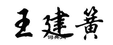 胡問遂王建簧行書個性簽名怎么寫