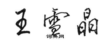 駱恆光王雪晶行書個性簽名怎么寫