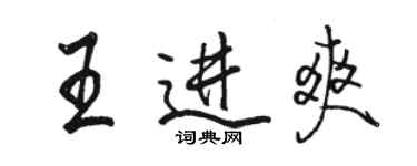 駱恆光王進爽行書個性簽名怎么寫