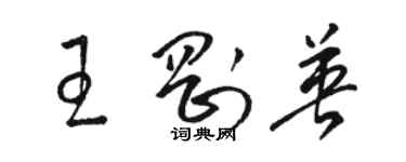 駱恆光王剛英草書個性簽名怎么寫