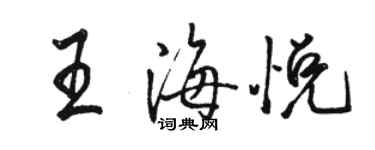 駱恆光王海悅行書個性簽名怎么寫