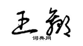 曾慶福王贏草書個性簽名怎么寫