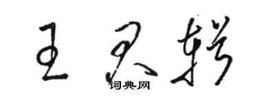 駱恆光王君輯草書個性簽名怎么寫