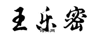 胡問遂王樂密行書個性簽名怎么寫