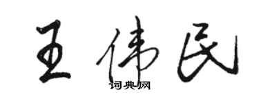 駱恆光王偉民行書個性簽名怎么寫