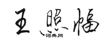 駱恆光王照幅行書個性簽名怎么寫