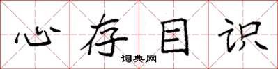 袁強心存目識楷書怎么寫