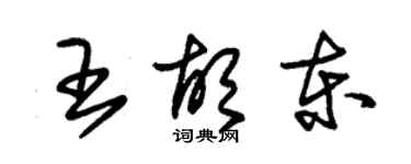 朱錫榮王胡東草書個性簽名怎么寫