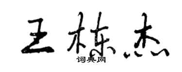 曾慶福王棟傑行書個性簽名怎么寫