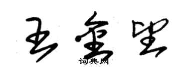 朱錫榮王金望草書個性簽名怎么寫