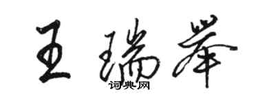 駱恆光王瑞舉行書個性簽名怎么寫
