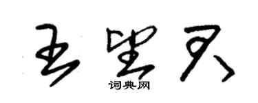 朱錫榮王望君草書個性簽名怎么寫