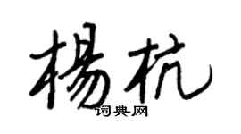 王正良楊杭行書個性簽名怎么寫