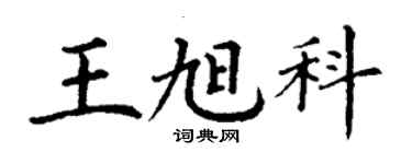 丁謙王旭科楷書個性簽名怎么寫