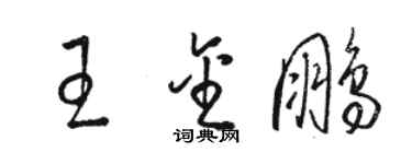 駱恆光王金鵬草書個性簽名怎么寫