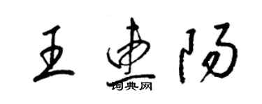 梁錦英王惠陽草書個性簽名怎么寫