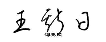 梁錦英王斯日草書個性簽名怎么寫