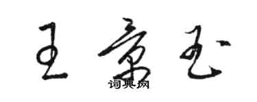 駱恆光王景玉草書個性簽名怎么寫