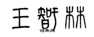 曾慶福王智林篆書個性簽名怎么寫
