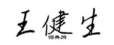 王正良王健生行書個性簽名怎么寫
