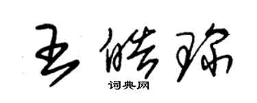 朱錫榮王皓琛草書個性簽名怎么寫