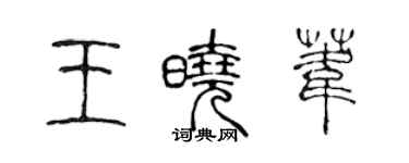 陳聲遠王曉葦篆書個性簽名怎么寫