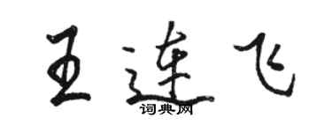 駱恆光王連飛行書個性簽名怎么寫