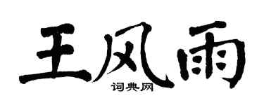 翁闓運王風雨楷書個性簽名怎么寫