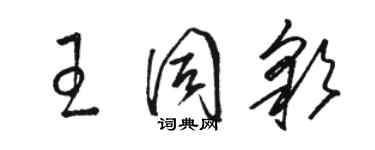 駱恆光王同彩草書個性簽名怎么寫