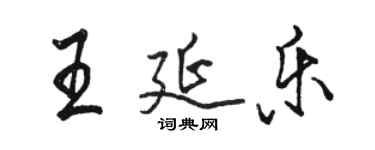 駱恆光王延樂行書個性簽名怎么寫