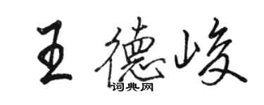 駱恆光王德峻行書個性簽名怎么寫